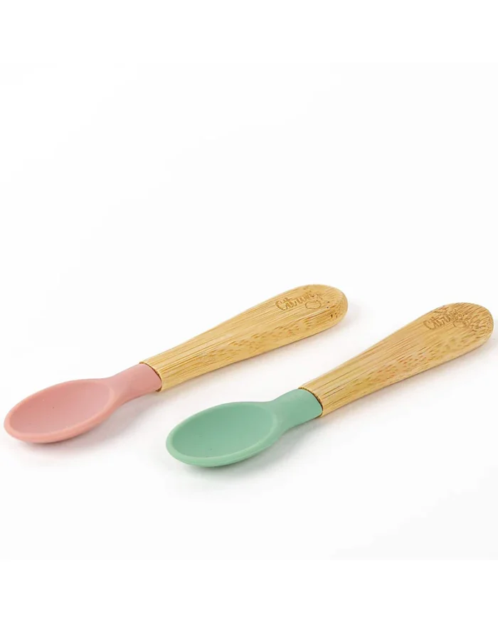Citron Set de 2 cuillères en Bambou Rose / Vert