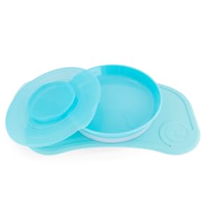 Twistshake Click-mat ventouse + Plat bleu pastel