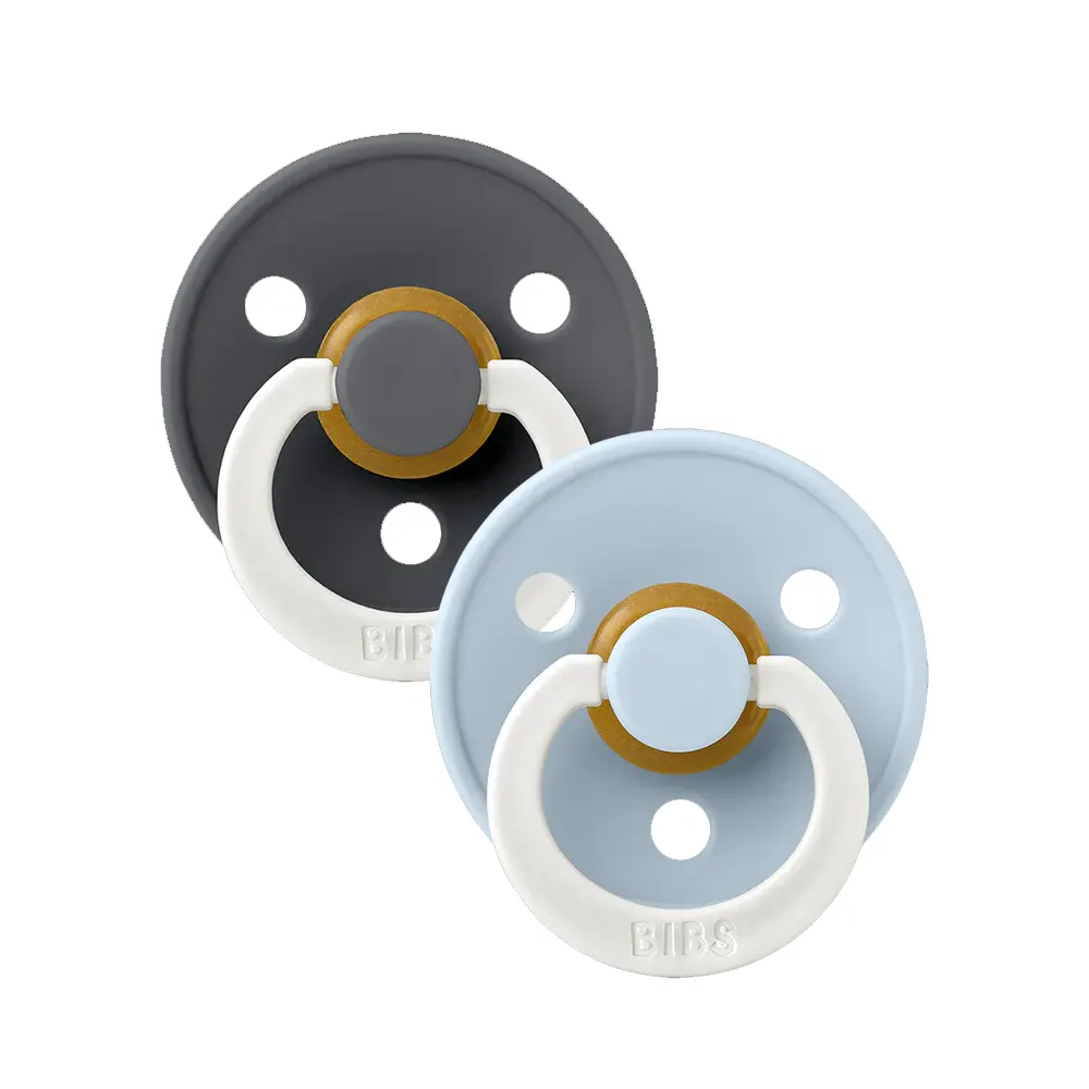 BIBS Lot de 2 couleurs round GLOW - FerBleu night bébé 0-6 m