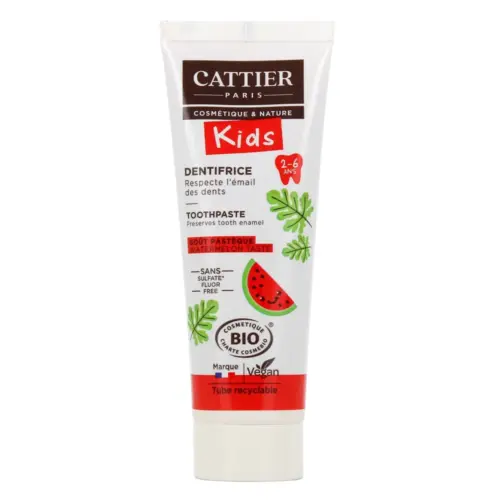 Cattier DENTIFRICE 2 - 6 ANS Goût Pastèque - Sans fluor