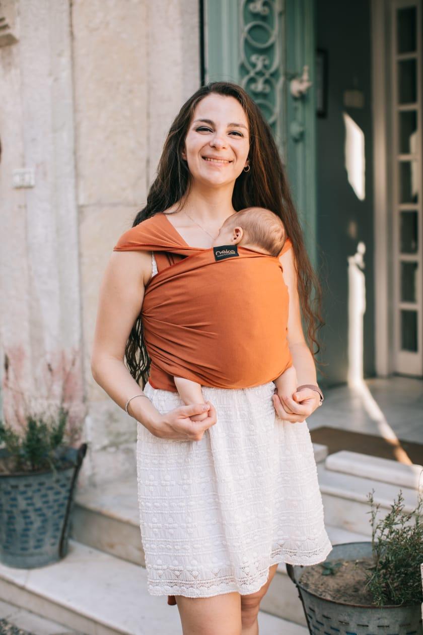 NEKO Echarpe de portage + bonnet 100% Coton Cannelle NEKO Echarpe de portage + bonnet 100% Coton Cannelle