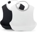 TWISTSHAKE Bavoir enfant réceptacle 4 m+ pastel NoirBlanc lot de 2