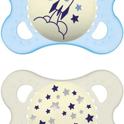 MAM Original Night Lot de 2 tétines lumineuses, 0-6 mois