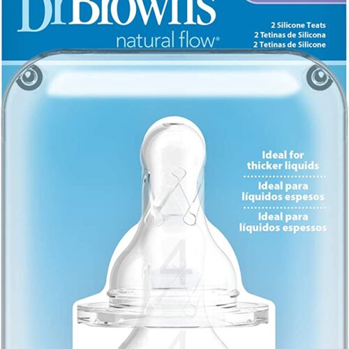 Dr Brown Options – Tétine à Bouche Étroite, Transparent, +9 mois