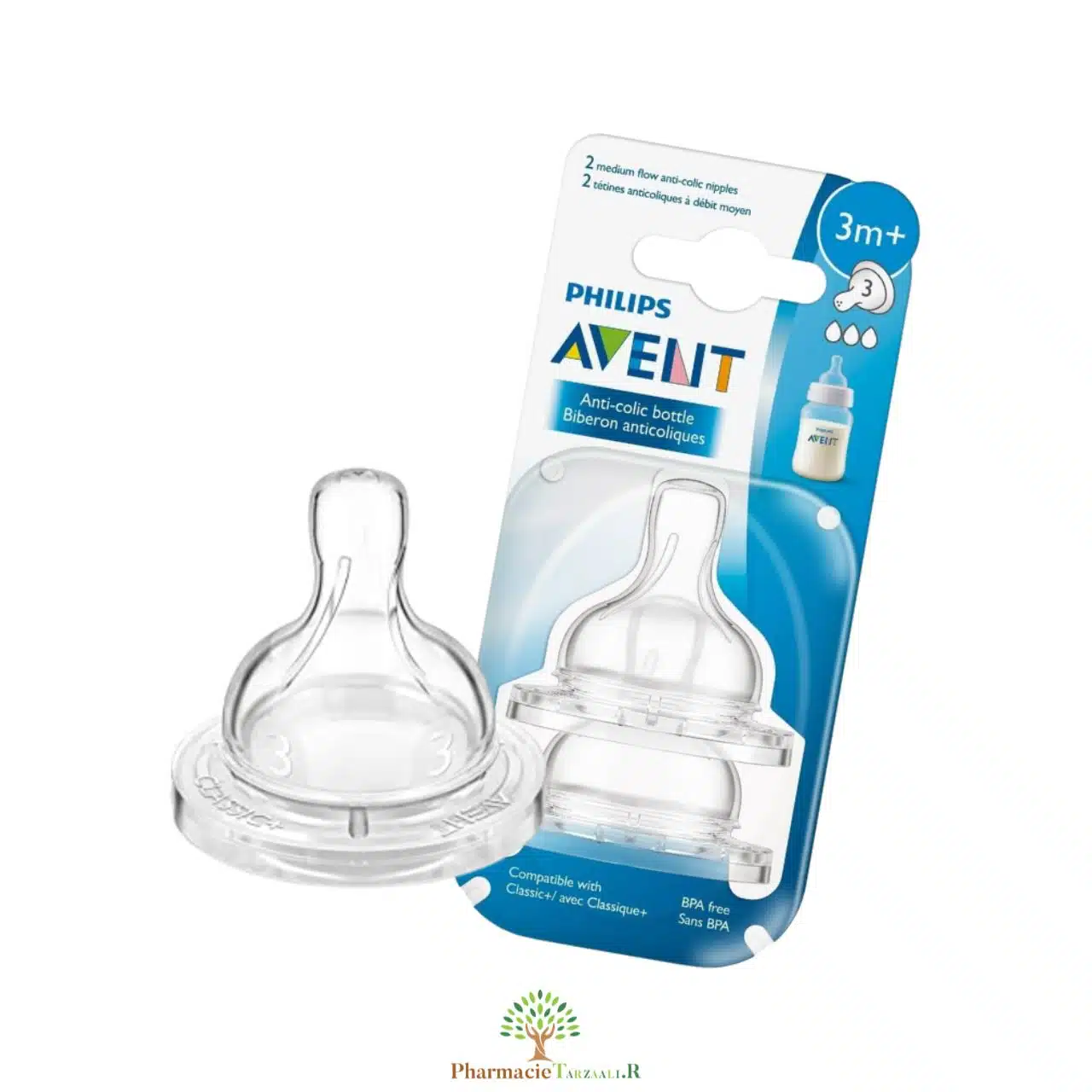 Avent Philips 2 Tetines Classic 3M+ Anti- Colic Avent Philips 2 Tetines Classic 3M+ Anti- Colic