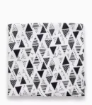 Tiny Twinkle Couverture d’emmaillotage triangle noir et blanc 120×120