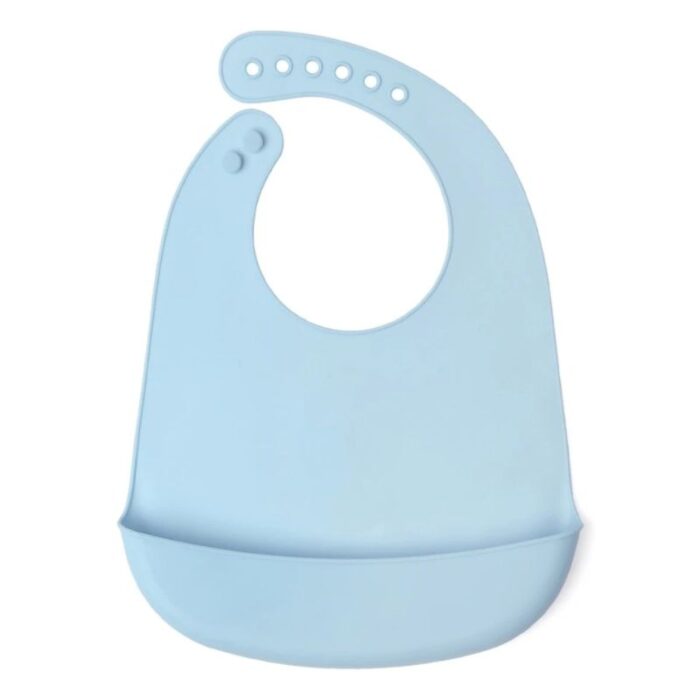 Kiokids - Bavoir en silicone bleu
