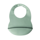 YUMMY Bavoir en Silicone avec Poche 4M+ - Vert Pastel