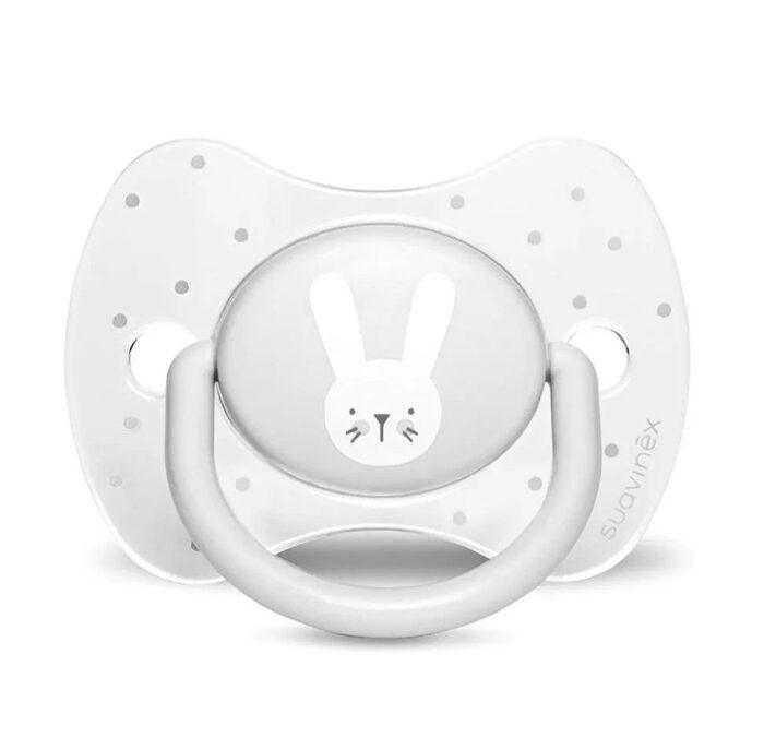 SUAVINEX Sucette Réversible 0 / 6M - Lapin GRIS
