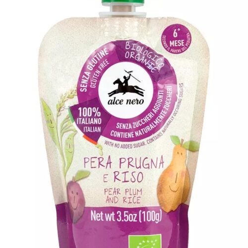 GOURDE Alce Nero Purée Poire Pruneaux 100G