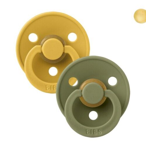 BIBS 2 tétines natural rubber Honey BeeOlive 0-6M