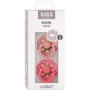 BIBS 2 sucette Boheme 6-18 mois Vieux RoseCorail