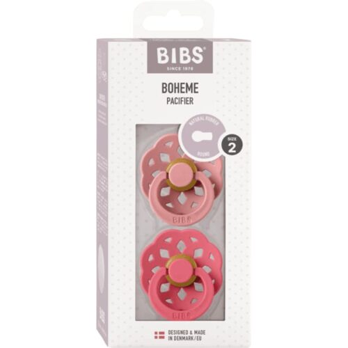 BIBS 2 sucette Boheme 6-18 mois Vieux Rose/Corail