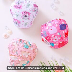 3 Couche d'apprentissage lavables 0-3ans fille