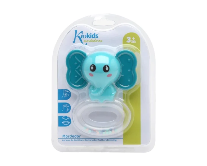 KIOKIDS ANNEAU DE DENTITION HOCHET ÉLÉPHANT