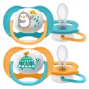 Avent Lot de 2 Sucettes Ultra Air Tortue 6-18m Garçon
