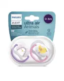 Avent Philips Sucette Ultra Air Animal Sucettes 0-6 Mois Fille