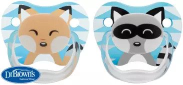 Dr BROWNS Sucette PreVent 0-6m bleu 2 pcs