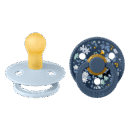 Bibs Lot de 2 Sucettes Chamomile Lawn Baby Blue Mix 0-6 mois