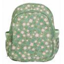 A little lovely company Petit cartable fleuri vert