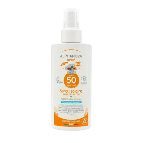 ALPHANOVA SPRAY SOLAIRE BÉBÉ CERTIFIÉE BIO SPF 50