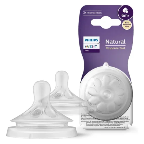 Lot de 2 tétines Philips Avent Natural Response 6 mois et plus - Débit 6