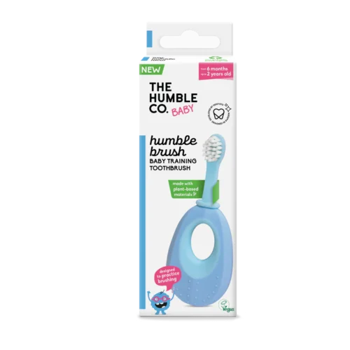 The Humble Co – Brosse à Dents Bébé à Base de Plantes – Bleu 6m+