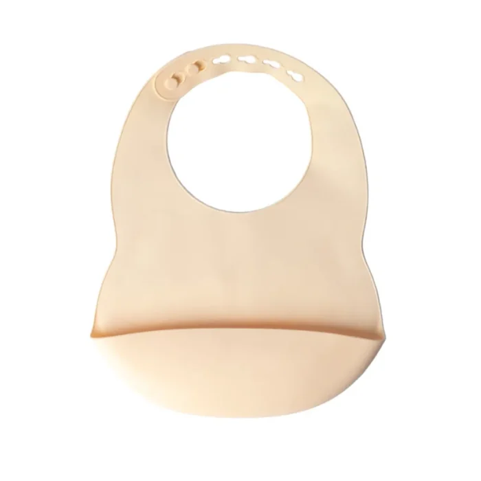 YUMMY Bavoir en Silicone avec Poche 9M+ - Crème