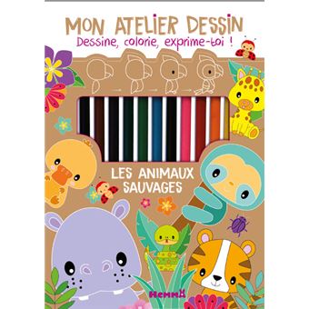 Mon atelier dessin - Les animaux sauvages