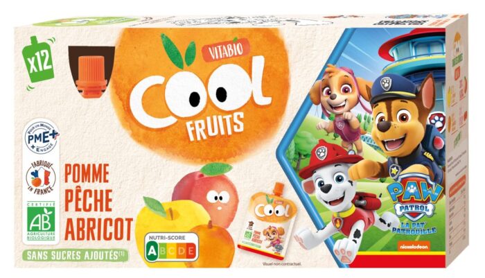 Vitabio Cool Fruits Pomme Pêche Abricot 12X90G La Pat'Patrouille