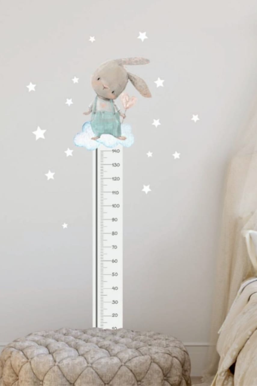 AUTOCOLLANT MURAL MESURE DE TAILLE LAPIN AUTOCOLLANT MURAL MESURE DE TAILLE LAPIN