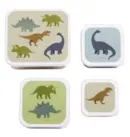 A Little Lovely Company Lot de 4 Boîtes à Goûter Dinosaures