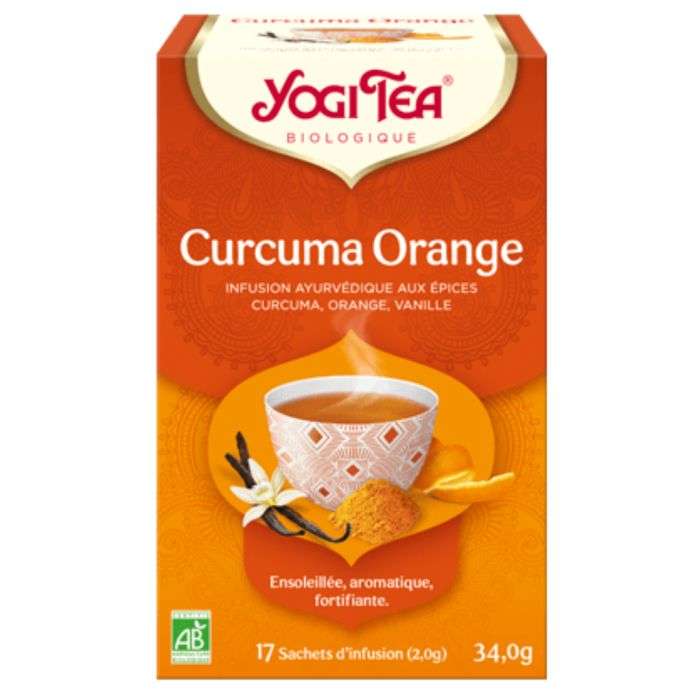 YOGI TEA TISANE THE CURCUMA ORANGE 17 SACHETS D'INFUSION YOGI TEA TISANE THE CURCUMA ORANGE 17 SACHETS D'INFUSION