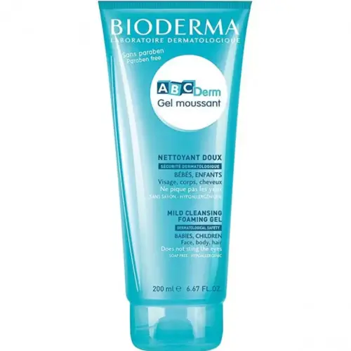 BIODERMA ABCDERM GEL NETTOYANT MOUSSANT DOUX 200ML