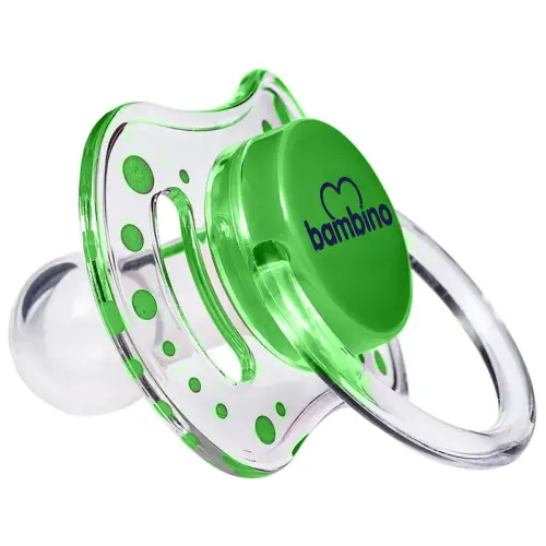 Bambino Sucette cherry silicone vert 6-18m