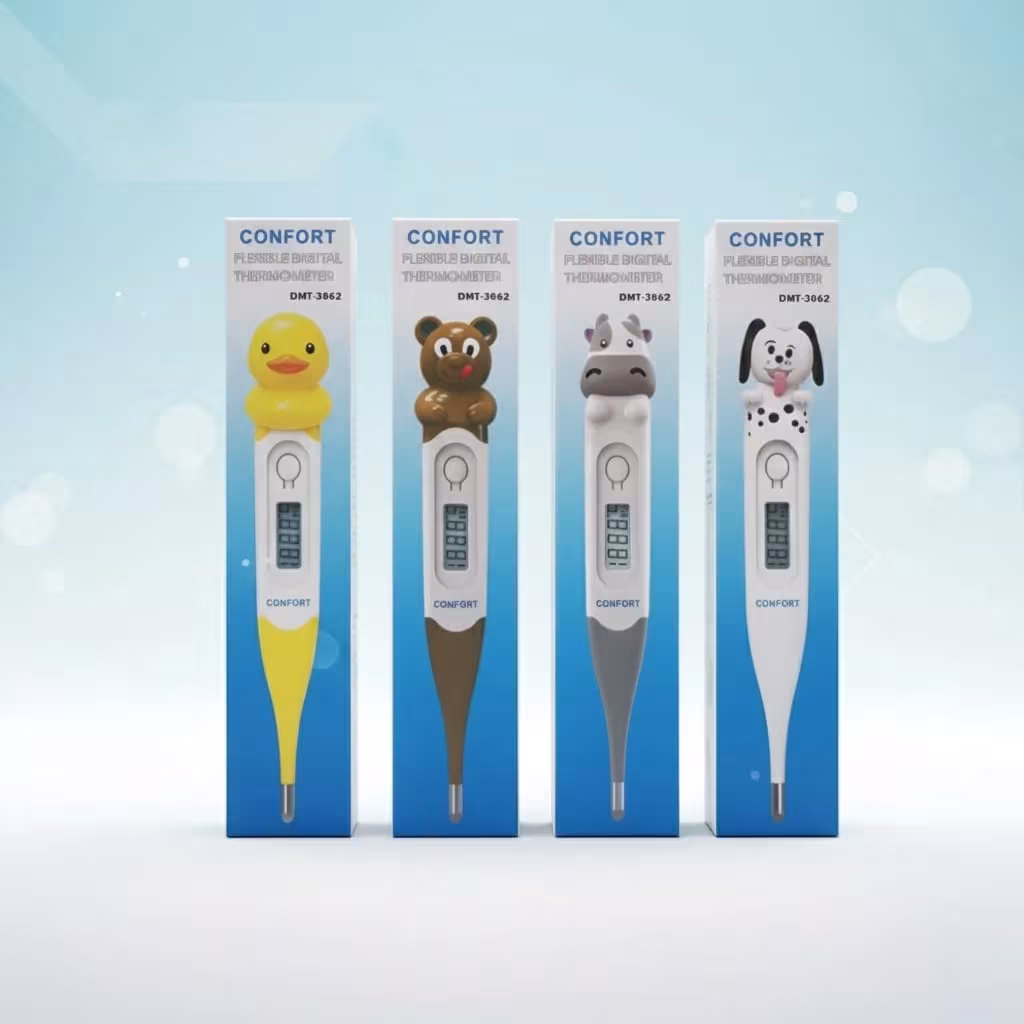 Confort Thermomètre numérique avec embout flexible Animaux