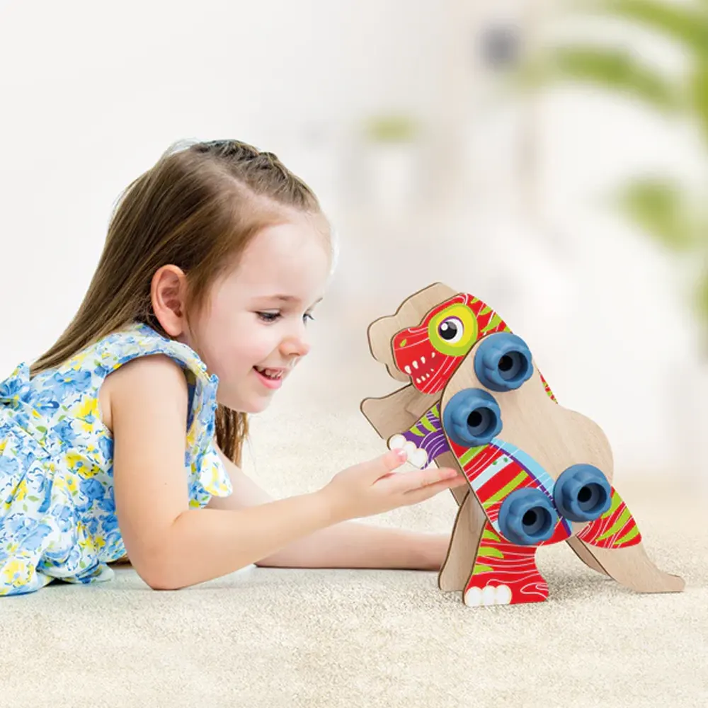 Quercetti Jeu de Construction en Bois Assemblage Dinosaure - 3A+ Quercetti Jeu de Construction en Bois Assemblage Dinosaure - 3A+ – Image 2