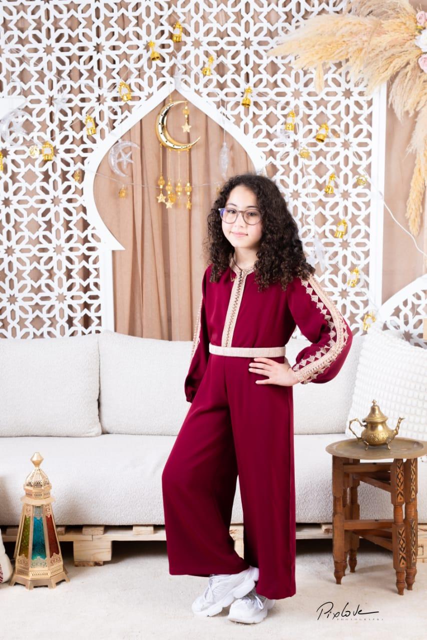 Combinaison ceinturée travaillée avec skalli bronze Combinaison ceinturée travaillée avec skalli bronze – Image 2