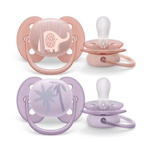 Avent – Lot de 2 sucettes 0-6m ultra soft Girl