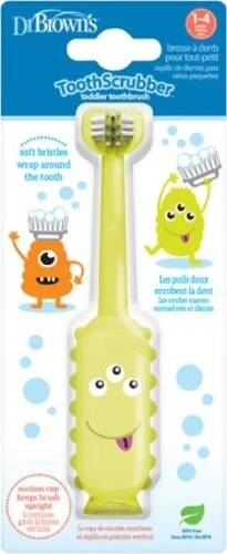 Dr. Brown’s Brosse à dents Monster 1-4 Ans Jaune