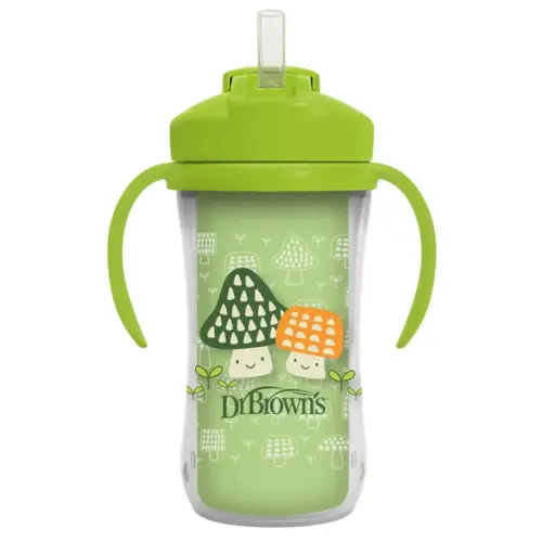 Dr Brown’s Gobelet isotherme 300 ml avec paille verts 12 mois +