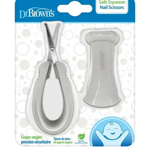Dr. Brown’s Ciseaux à ongles Safe Squeeze avec étui de sécurité