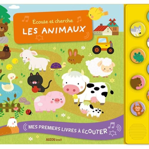 Mes premiers livres à écouter : écoute et cherche les animaux