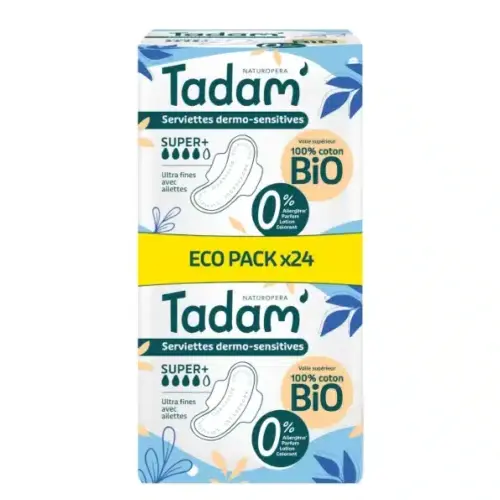 Tadam Serviettes Dermo-sensitives Ultra Super X 24