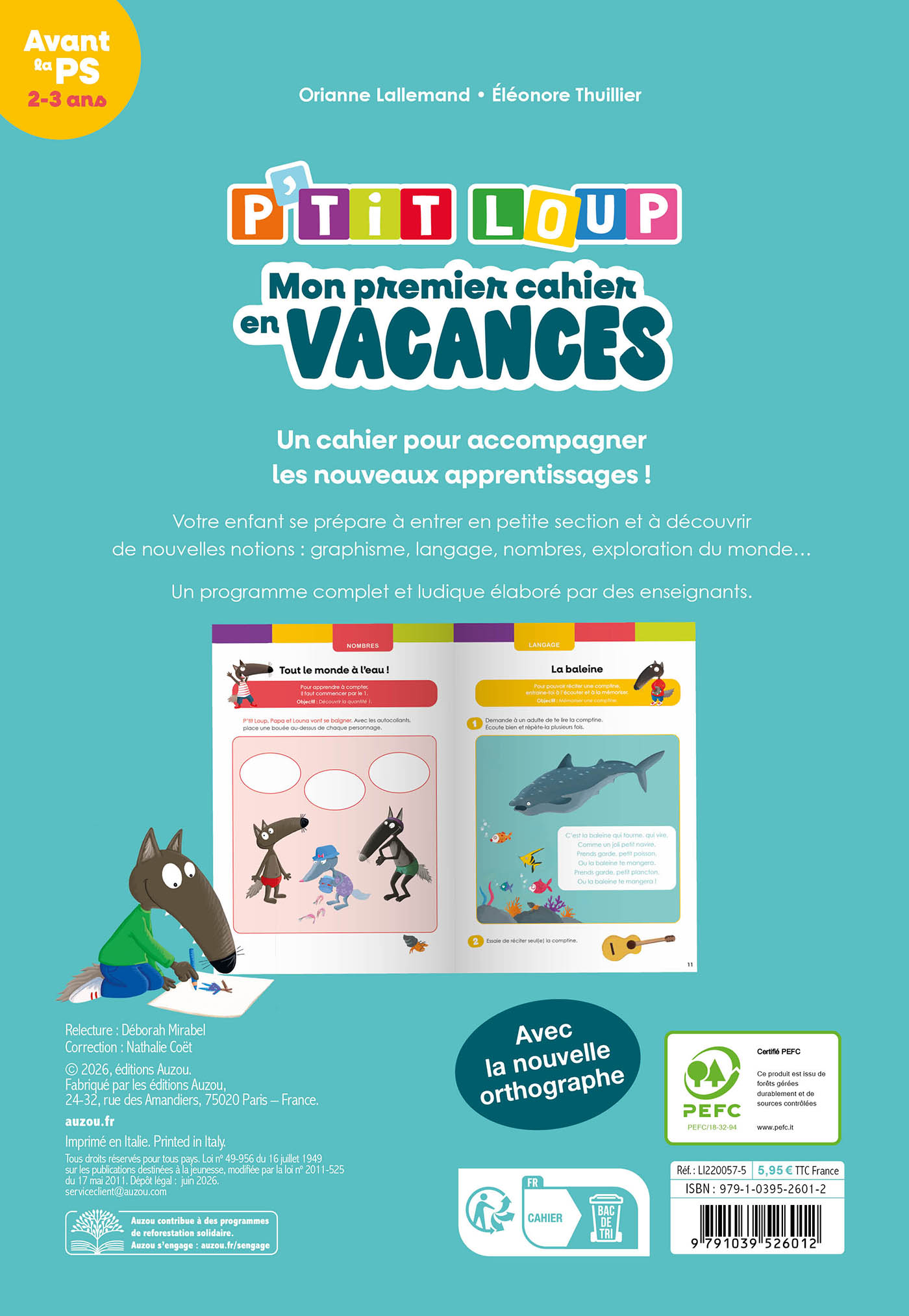 P'TIT LOUP - MON PREMIER CAHIER EN VACANCES P'TIT LOUP - MON PREMIER CAHIER EN VACANCES – Image 2